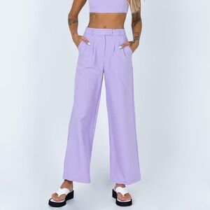 Princess Polly Lilac Wide-Leg Pants